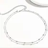 Corrente de Corpo para Cintura e Biquíni com Clipe de Disco e Corrente de Contas Dourada Prateada Conjunto para Mulheres Atacado Ponto Não