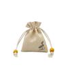 Bolsa de Lino Fino con Cordón de Loto, Bolsa de Lino con Cordón para Guardar Joyas, Cuentas de Oración Budistas, Bolsa de 18 Semillas, Bolsa para Cuentas, En Stock