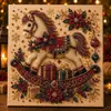 Pintura de Perlas Hecha a Mano Más Vendida en Amazon Papá Noel Kit DIY para Adultos Hecho a Mano Alivio del Estrés Decoración Festiva