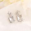 Pendientes Super Fairy Square Zircon Star para mujer, estilo coreano, personalidad simple, combinables, elegantes, pequeños, estilo frío.