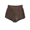 2026 Verano Nuevo Estilo Estilo Chica Popular Color Sólido Cintura Alta Sin Costuras Yoga Shorts de Línea A Deportivos Ajustados Adelgazantes Pantalones Cortos Calientes para Mujer