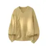 Otoño Invierno Prendas de Punto Suéter para Hombre Cuello en V Holgado Moderno Pareja Casual Versátil Base de Punto