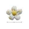 Flor Blanca Hecha a Mano Rellena de Algodón Flor de Cinco Pétalos Accesorios para Ropa Pinza para el Cabello Infantil Broche para Mujer Joyería Hecha a Mano DIY Accesorios