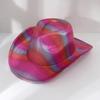 Chapéus de Cowboy Coloridos e Tendência Transfronteiriços com Degradê para Mulheres e Homens, Combinações Vibrantes para Festas, Encontros de Viagem e Uso Diário com Lantejoulas