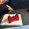 Mini Bolso para Lipstick Simple con Lazo Nuevo 2025 Moda de Alta Gama Bolso de Noche para Socialité Bolso Cruzado con Cadena al Hombro
