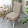 Funda de silla de jacquard polar transfronteriza, funda de silla elástica de una pieza engrosada para hoteles, restaurantes y uso doméstico, funda de taburete anti-manchas