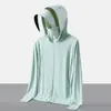 Nueva ropa de protección solar para parejas de verano UPF50+ para exteriores, con visera desmontable de hielo, protección UV