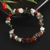 Pulsera Elástica de Grava de Cristal Natural al por Mayor Colorida Irregular Colección Caliente Transfronteriza Joyería de Mano al por Mayor