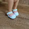 [Solo Ropa] Ropa para Muñeco de Papa Español de 24 cm Algodón Lazo Verde Vestido Blanco Conjunto de Sombrero de Paja con Piedras