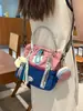 Bolsa Pequeña Linda Retro de Color Contrastante para Mujer Diseño de Nicho Casual para Viajes Diarios Bolso de Hombro Cruzado para Salir Bolso de Mano Ligero