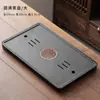 Bandeja de té de piedra negra imitación, juego de té integrado totalmente automático, uso doméstico, adecuado para té kung fu, compatible con placas de inducción, mesa de té grande para sala de estar, material natural