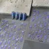 Adesivos de Unha Estrela de Seis Pontas com Folha de Ouro e Tecnologia Composta de Gelatina, Adesivos de Unha Adesivos Imitação de Strass, Decorações de Unha Transfronteiriças Céu Estrelado