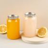 Fabricante personalizado transparente pet 300ml lata de plástico leite chá garrafa água com gás copo cold brew suco garrafa lata selada