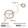 Jieding Pulseira Europeia e Americana de Aço Inoxidável com Zircônia e Pérola Interligadas Aço Titânio Não Desbota Cruzada Nicho Pulseira de Luxo Leve
