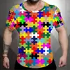 Comercio exterior transfronterizo código europeo para hombre verano casual impresión 3D calle moda alta calle manga corta sublimación T