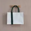 Bolsa de lona con logo personalizado, bolsa cruzada de alta gama para empresas con cinta, bolsas de lona al por mayor con impresión completa para universidades