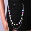 Cadena para jeans de hip-hop transfronteriza, accesorios de resina con forma de mariposa y corazón, cadena colgante para pantalones, cadena para la cintura con diseño de viento, accesorios colgantes