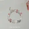 Novo Bracelete Flor Explosiva Borboleta Estilo Chinês para Mulheres, Doce e Fresco Bracelete de Contas de Vidro Estilo Floresta, Melhor Amigo de Estudante Presente de Aniversário