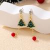 Atmosfera de Natal brincos design assimétrico all-match temperamento moda menina doce personalidade brincos requintados
