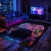 Alfombra para Sala de Estar Estilo Tecnológico Transfronterizo Alfombra Doniel Doméstica Absorbente de Agua Fácil de Cuidar Alfombra Resistente a Manchas y al Desgaste para Habitación de E-Sports