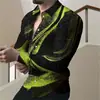 Camisa de manga larga para hombre con un diseño vintage de alta gama y estampado paisley, en un estilo 'old money', disponible en tallas grandes en Amazon en Europa y América