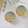 Qianli Jiangshan Latão Sólido Régua de Cidade Pincel Criativo Caligrafia Pequeno Script Regular Fino Dourado Pincel Especial para Escrita Caracteres Pressionar Livro Pressionar Papel
