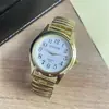 Banda de Acero Elástica al por Mayor No Impermeable Luminosa Reloj Elástico Reloj de Cuarzo para Personas de Mediana Edad y Mayores con Números Grandes Reloj de Pareja