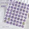 Celebridad de Internet Nuevo k9 cristal de vidrio joyería para uñas Super Brillante cuadrado grueso gota de agua corazón Diamante lavanda morado claro taladro de uñas