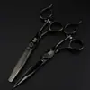 Tijeras de peluquería Wahl de 6.0 pulgadas, mango negro electrochapado con muescas, tijeras para cortar el pelo, tijeras para flequillo, tijeras entresacadoras