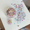 Joias de Lantejoulas Polarizadas para Nail Art Pó Opalino Aurora Ultra Fino Celebridade da Internet Fantasia Brilho Fino Brocado de Nuvem Polarizado Decoração com Pó de Glitter