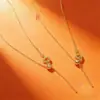 Pin de Posicionamiento Ajustable de Oro Real de 14K Tipo Pin Cadena Universal Cadena en Forma de O Cadena de Cuentas Cadena Lisa DIY Collar Simple Versátil para Mujeres