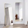 Espejo de Cuerpo Entero, Espejo de Tocador de Pie, Espejo Simple de Aleación de Aluminio Popular en Internet, Espejo de Vestir de Pared para Hogar y Dormitorio
