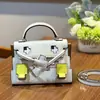 Bestseller de Primavera 2026: Bolso de Muñeca Mosaico, Bolso Kelly, Bolso de Mano de Diseño Nicho, Bolso de Hombro y Cruzado con Patrón de Dibujos Animados