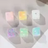 Queijo Colorido Quadrado Perolado Contas Espalhadas Contas com Furo Reto Corrente de Celular Acrílica Acessórios para Joias DIY Feitos à Mão