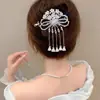Grampo de Cabelo Torcido Lírio-do-Vale Estilo Chinês, Presilha de Cabelo Elegante e Fashionável Estilo Antigo, Grampo de Cabelo para Menina, Acessório de Cabelo de Princesa, Borboleta
