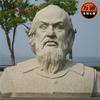 Parque Cultural Landmark Landmark Quadrado ao Ar Livre Figura de Aldeia Escultura em Pedra de Xuanyuan Huangdi Figura Cultural do Campus Confúcio