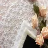 Nueva Tela Base de Encaje con Hilo Elástico de Flor de Cinco Pétalos Camisa Ropa Interior Vestido de Novia Vestido de Baile vestido Encaje para Mujer