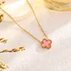 Set de trébol de cuatro hojas de acero de titanio de doble cara transfronterizo de Amazon: pulsera, collar, pendientes, anillo, juego de cuatro piezas, joyería que no se decolora