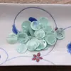 Colgante de Disco con Concha de Espejo de Colores Lámpara de Cortina Delgada Campana de Viento Decoración Bolsas Pendientes Accesorios Materiales Hechos a Mano