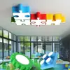 6 lámparas de techo para habitación infantil para niños y niñas, luces de dormitorio, protectoras para los ojos, lámparas de colores estilo Lego creativas de dopamina