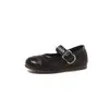 Sapatos baixos de couro retrô para meninas, sapatos de princesa prateados da moda, outono 2026, sapatos de sola macia para crianças pequenas, comércio exterior