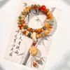 Pulseira de Contas de Ábaco de Dunhuang com Sementes de Bodhi Pulseira de Contas de Oração de Círculo Duplo para Mulheres Atacado Dunhuang Transfronteiriço