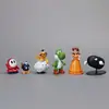 6 Figuras de Mario, 12 Miniaturas de Paisaje para Pasteles de la Serie de Juegos de Mario, Decoraciones Hechas a Mano para Escritorio de Oficina