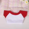 Ropa para muñeca de 10 cm, camiseta de manga corta, chaleco para muñeca, colección de atuendos para muñeca Labubu de 17 cm