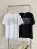 Camiseta de Manga Corta con Estampado de Letras Estilo Retro Chino Moda Americana para Mujer Verano Holgada Chic Estilo Hong Kong Top de Manga Media de Longitud Media