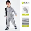Conjunto de Roupas Infantis Dudu Outono Novo Moletom e Calça de Moletom para Bebê Top Esportivo e Calça Esportiva para Meninos