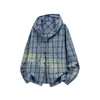 Camisa a Cuadros con Capucha de Manga Larga de Moda 2026 para Hombres y Mujeres, Chaqueta Holgada a la Moda con Protección Solar, Top Casual Retro