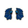 Aretes de Gota de Aceite de Pétalos de Mariposa de Estilo Retro Europeo y Americano Nicho de Alta Gama Lujo Ligero Aretes Distintivos Aretes Atmosféricos Combinables