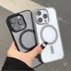 Para Apple 16 funda de teléfono magnética esmerilada iPhone15 acrílico 14promax nuevo 13 para hombre y mujer 11