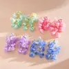 Pendientes de Borla con Flor de Gasa de Perla de Vidrio Estilo Vacaciones Europeas y Americanas, Pendientes Frescos y Dulces, Pendientes de Moda y Versátiles